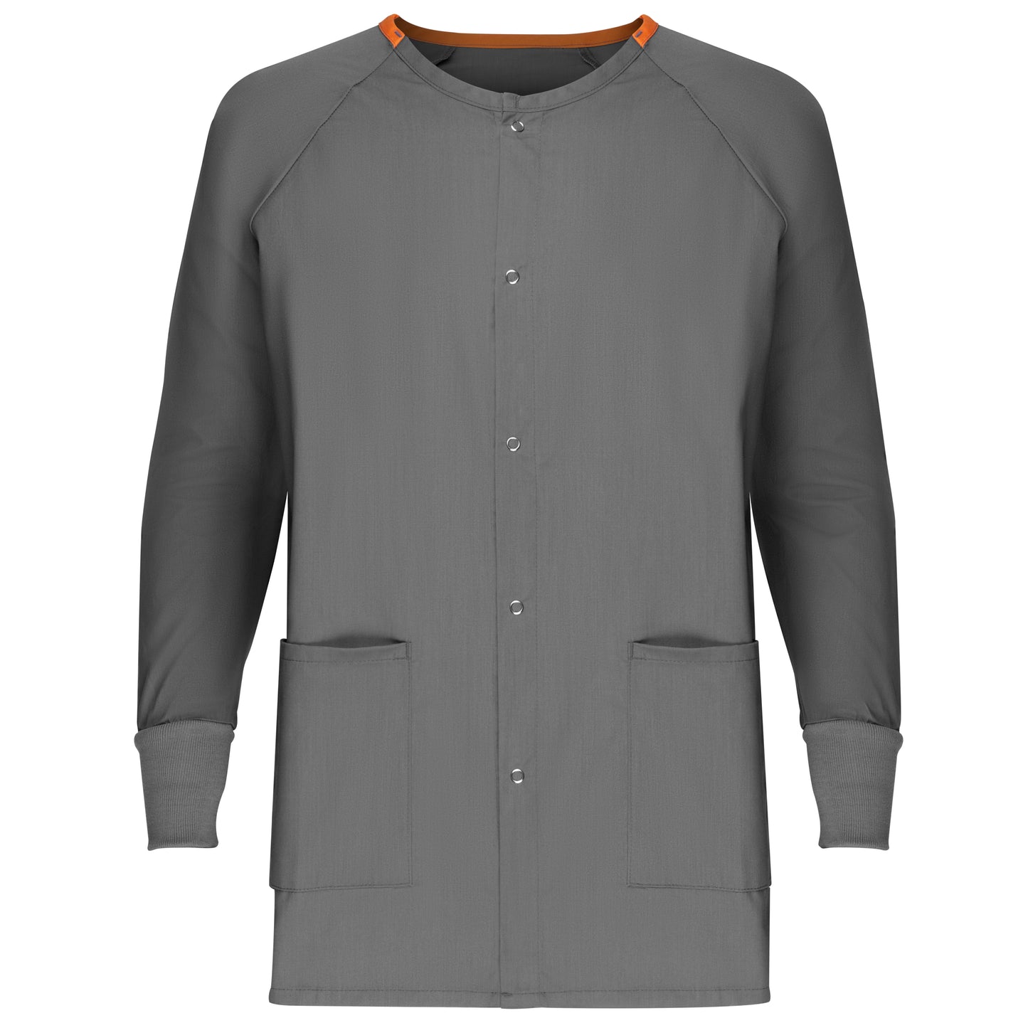 Unisex Warm Up Jacket, Metal Snap Closure, Long Set In Sleeve, Rib Cuffs, 2 Pockets