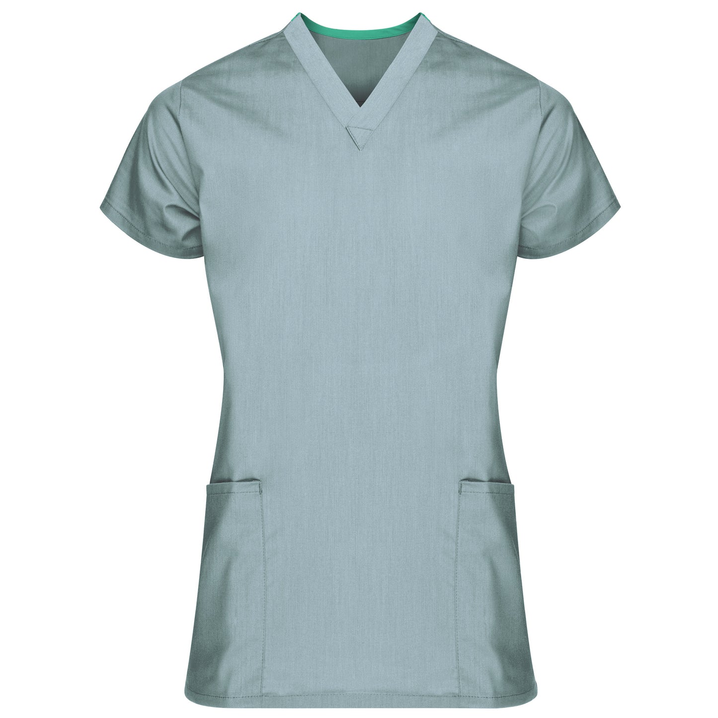 Tunic Shirt, V-Neck, Short Sleeves, 2 lower pockets, Scissor holder in right pocket, includes side vent