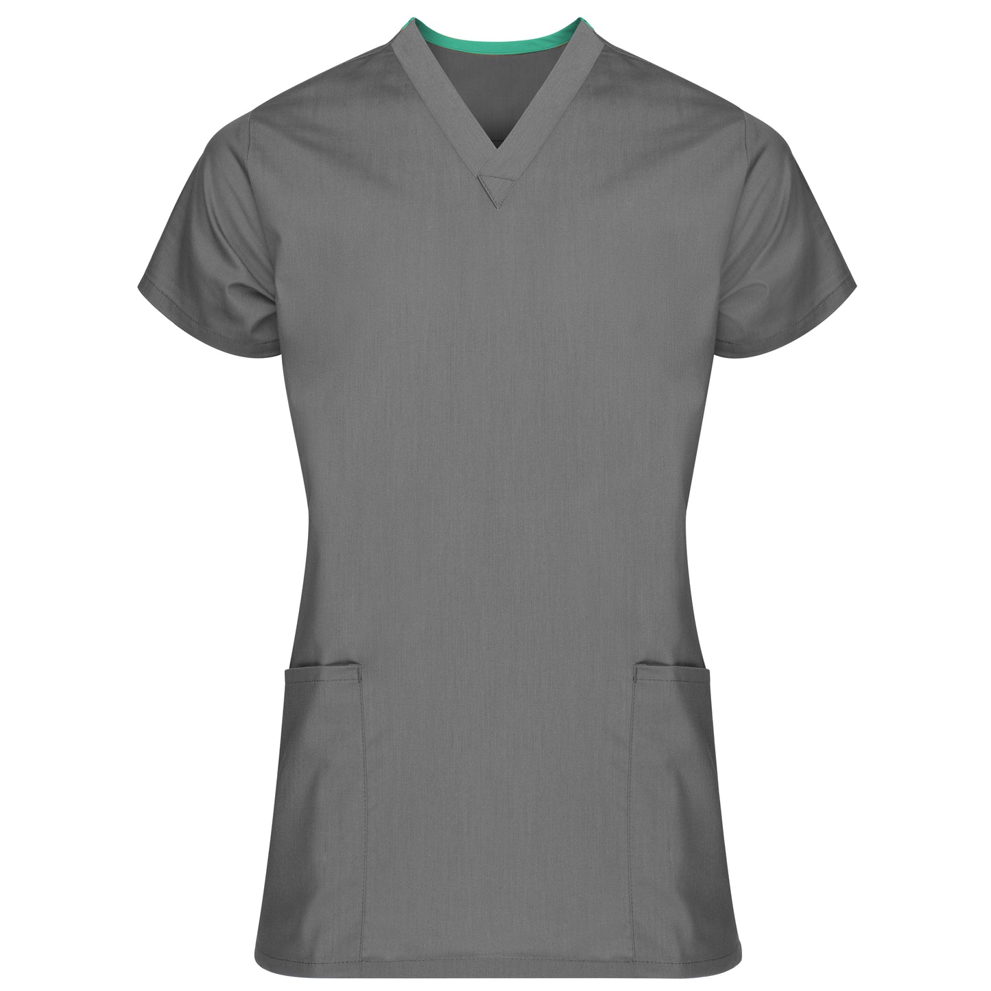 Tunic Shirt, V-Neck, Short Sleeves, 2 lower pockets, Scissor holder in right pocket, includes side vent