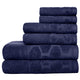 100% Cotton / Navy Peony / Bath Towels: (2) 30x52 inchHand Towels: (2) 16x28 inchWashcloth: (2) 12x12 inch