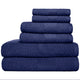 100% Combed Cotton / Navy Peony / Bath Towels: (2) 30x54 inchHand Towels: (2) 16x28 inchWashcloth: (2) 13x13 inch