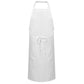 Bib Apron, 36x42 inch, No Pockets, Matching Tube Tie, White