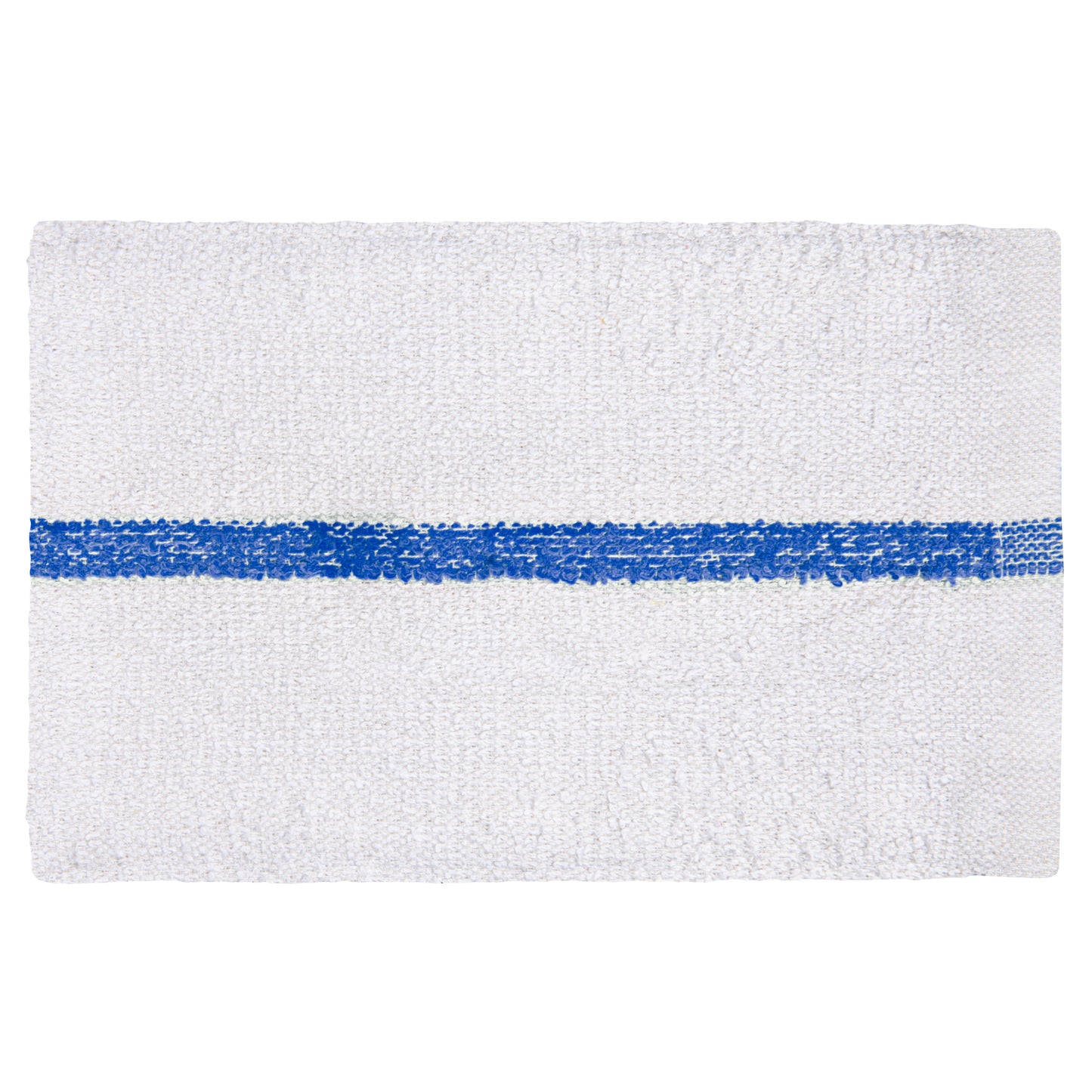 Terry Bar Mop, 16x19 inch, White with Blue Center Stripe