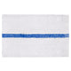 100% Cotton / White with Blue Center Stripe / 16x19 inch