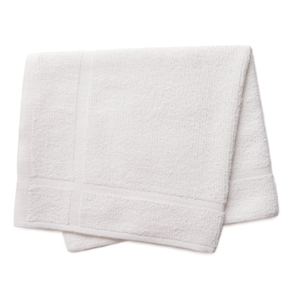 Bath Mat, 18x24 inch, 10 Singles, Single Cam Border, 100% Cotton, White