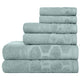 100% Cotton / Jadelite / Bath Towels: (2) 30x52 inchHand Towels: (2) 16x28 inchWashcloth: (2) 12x12 inch