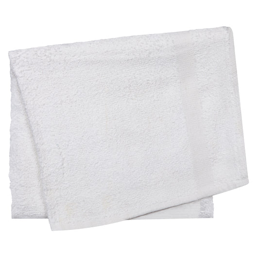 Premium Bath Terry Towel, 20x40 inch, Single Cam, 16 Single Pile, Hemmed, White