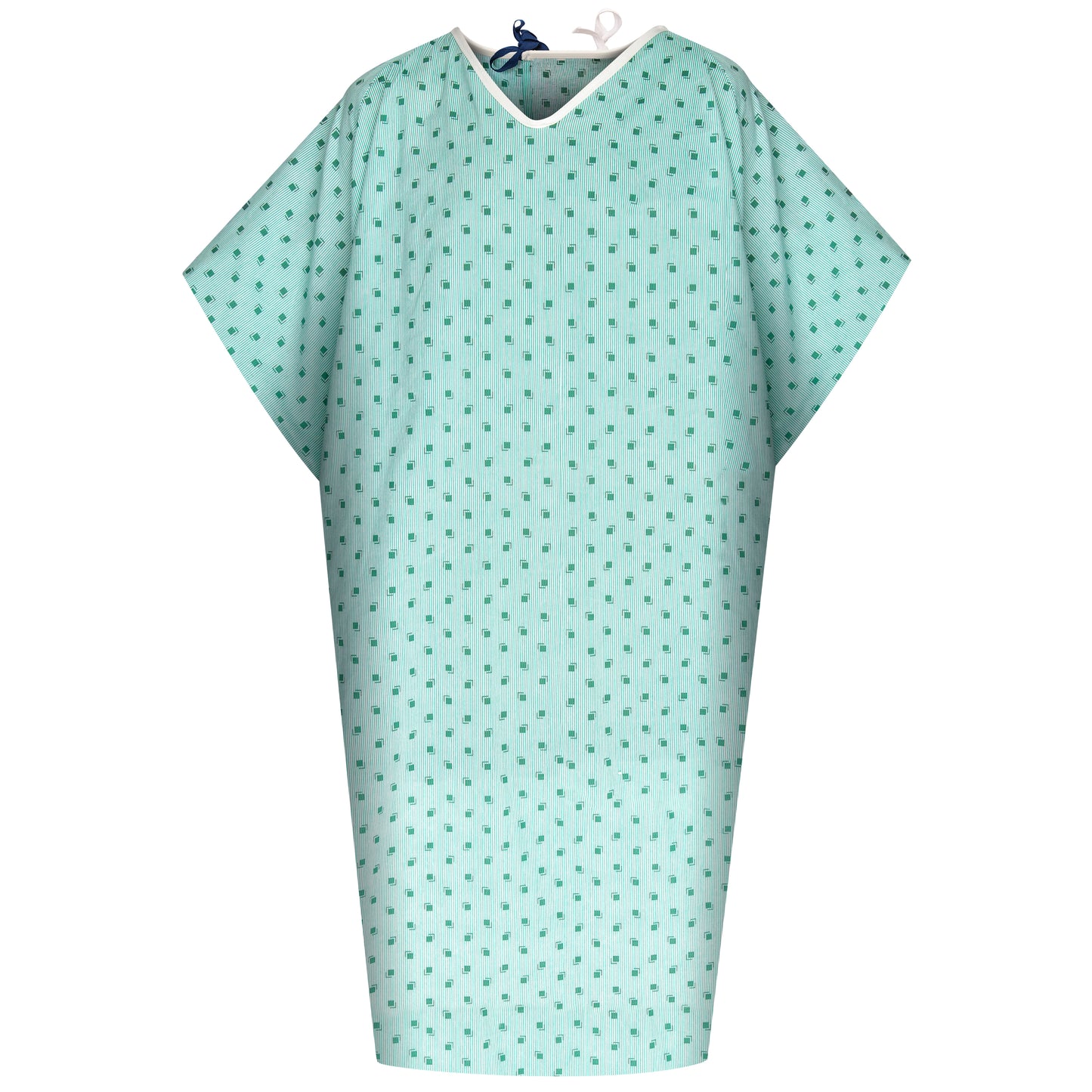 Patient Gown 51 x 104 Angle Back, 2 Tie Overlap (10X-Large) Ventura Print, Green