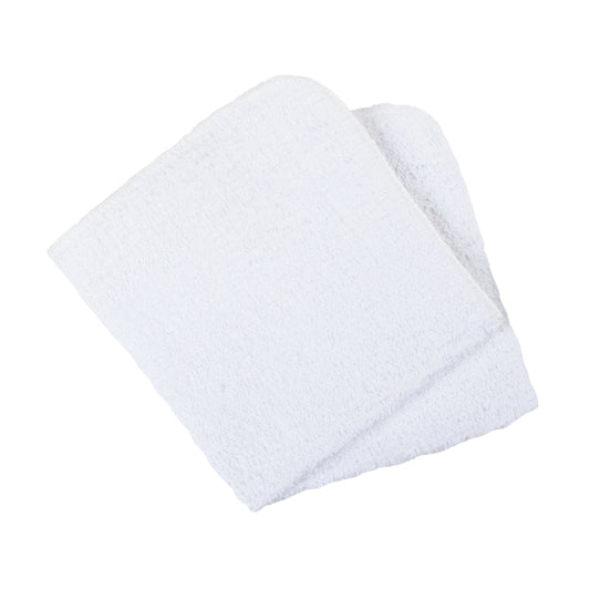 Premium Wash cloth, 12x12 inch, No Cam, 16 Single Pile, White
