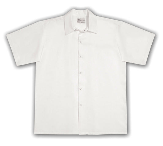 Cook Shirt, Short Sleeve, No Pocket, Square Weave, Gripper Closure