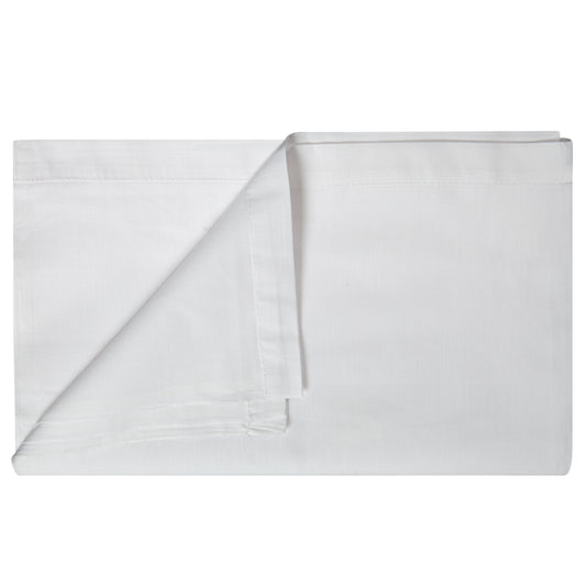 T180 Percale Flat Sheet, 60x104 inch, 55% Cotton/45% Polyester, White