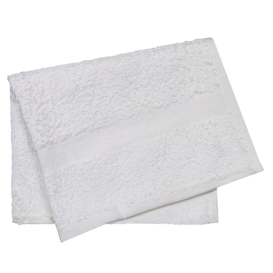 Hand Towel, 16x27 inch, Single Cam, 16 Single Pile, Hemmed, White