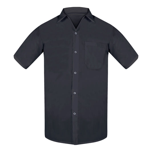 Cook Shirt, Short Sleeve, 1 Chest Pocket, Poplin Weave, Gripper Closure