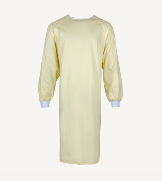 Protective Gown, Raglan Sleeve, Knit Cuffs, Yellow