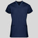 65% Polyester/35% Cotton / Navy Blue with Red Collar / X-large