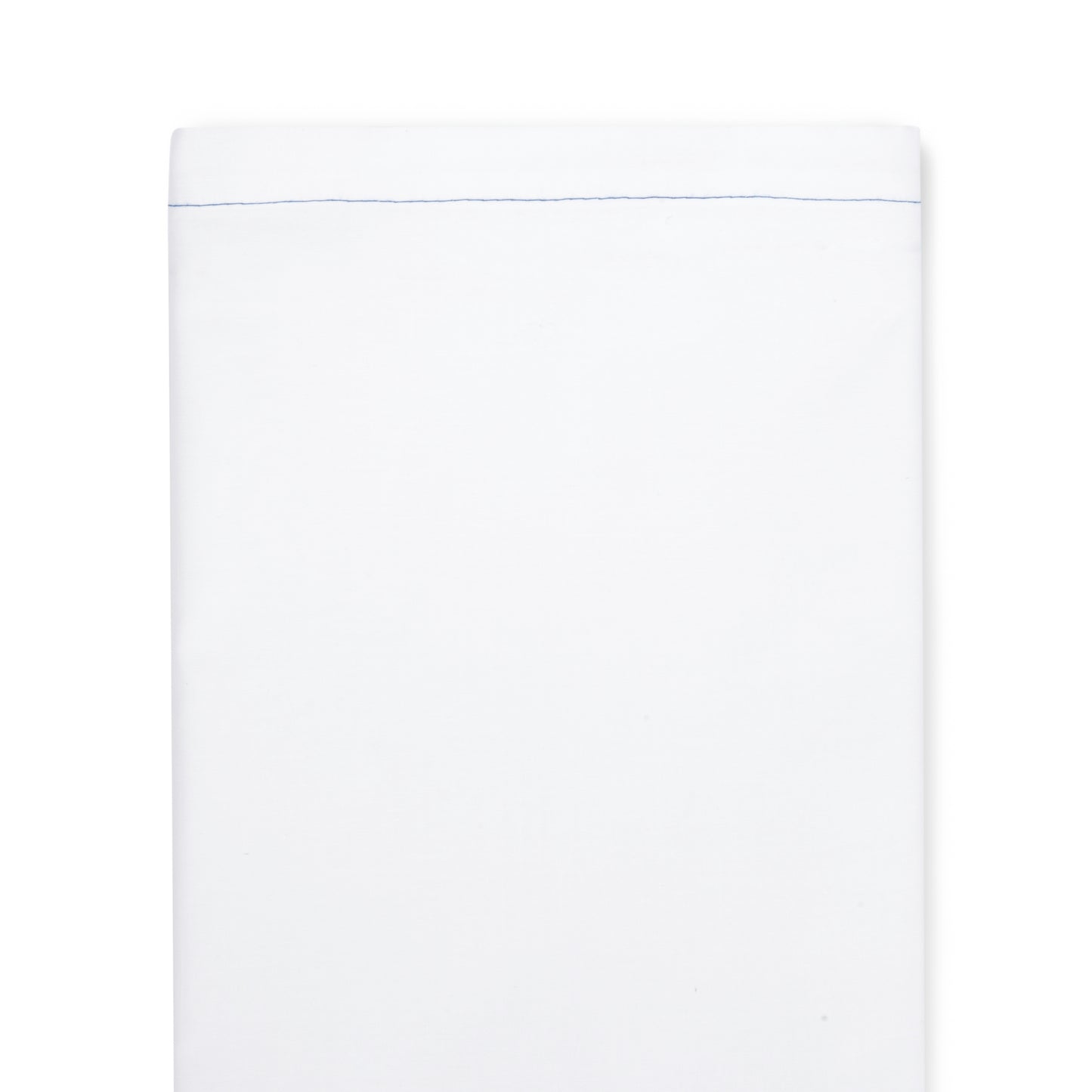 Sheet, Draw 54 x 84 inch, 150 Thread Count, White w/ Blue Hem