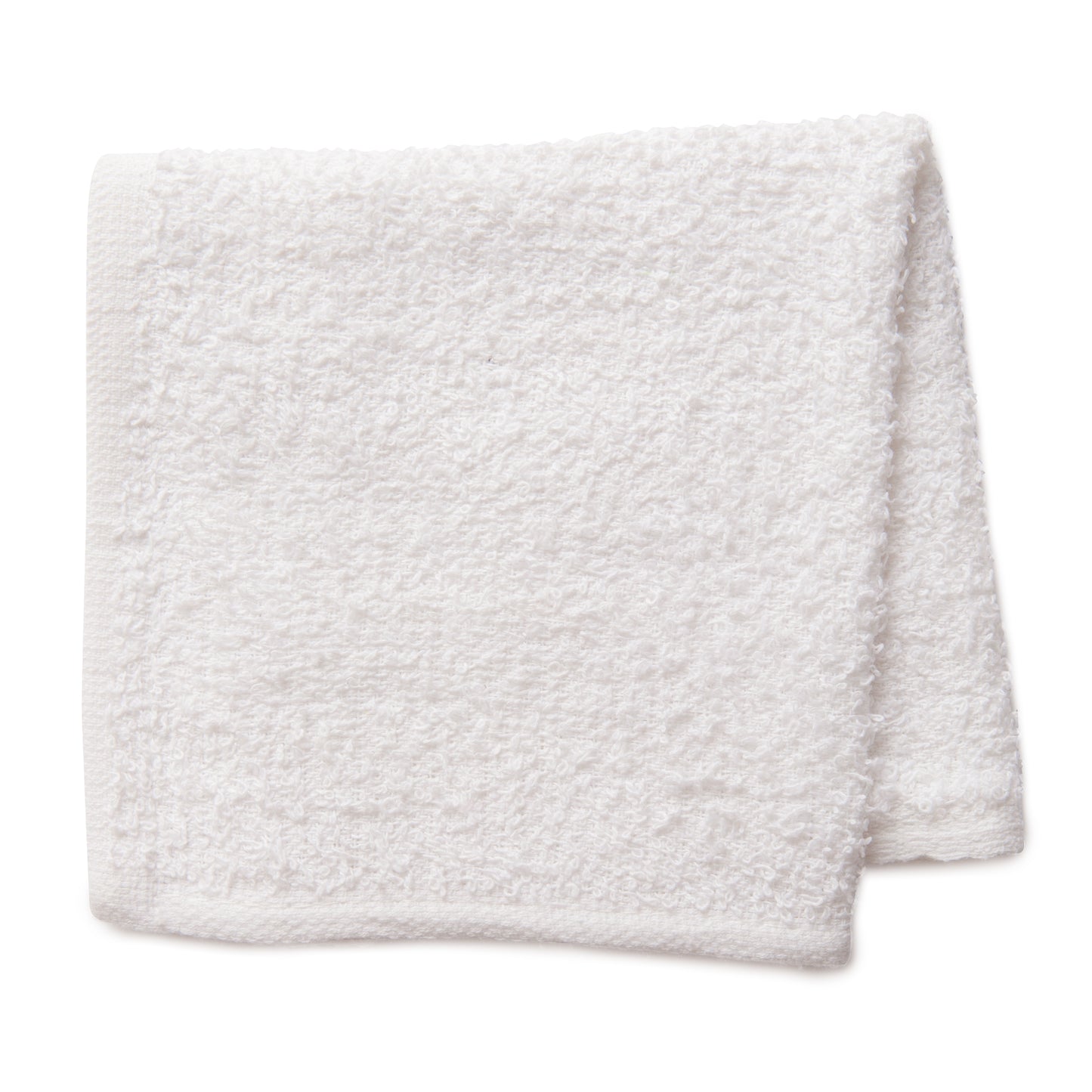 Wash Cloth, 12x12 inch, No Cam, 10 Single Pile, Hemmed, White