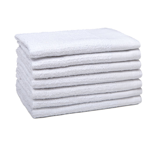Narrow Ribbed Bar Mop Towel, 16x19 inch, White