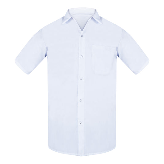 Cook Shirt, Short Sleeve, 1 Chest Pocket, Poplin Weave, Gripper Closure