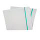 100% Cotton / White with Green Center Stripe / 30x32 inch
