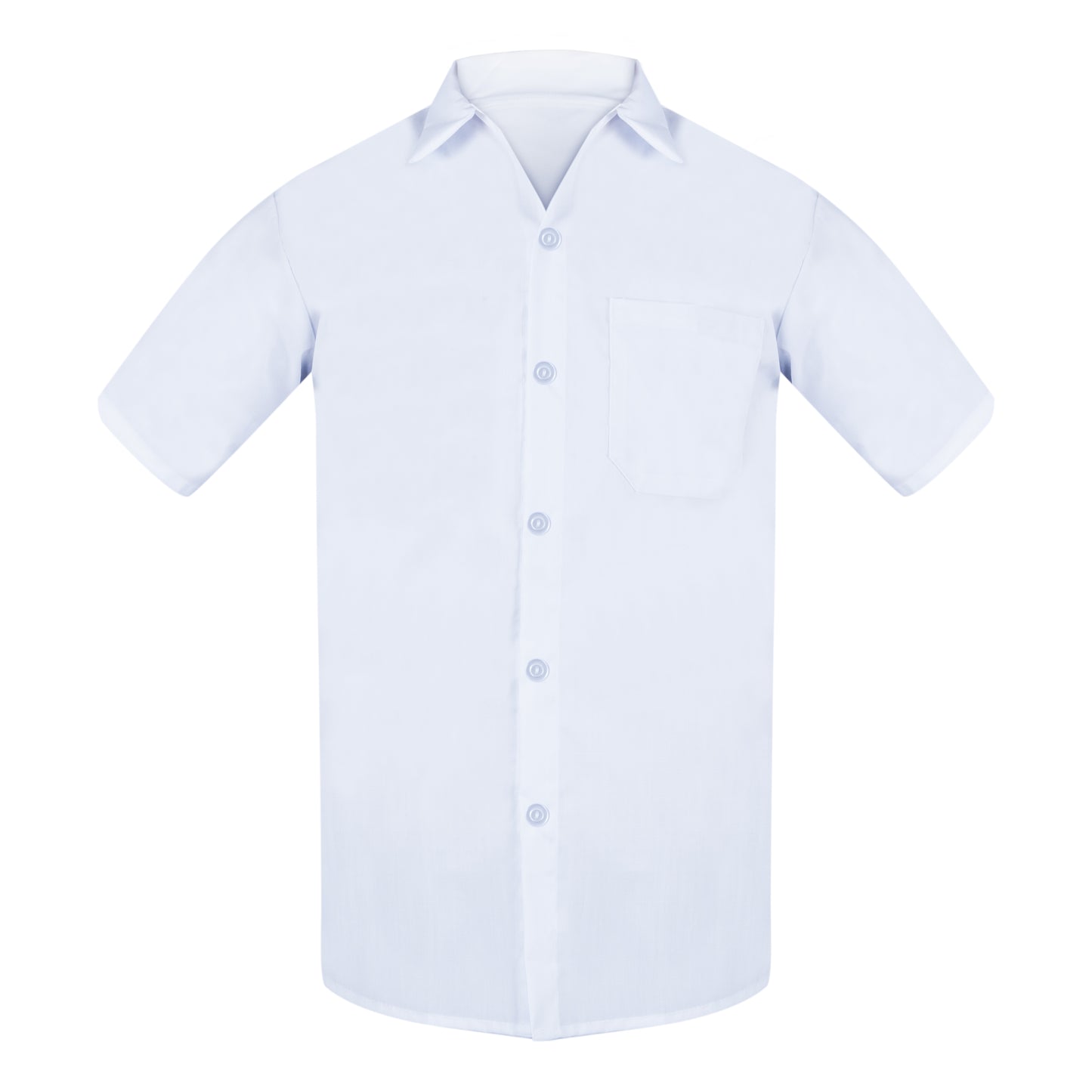 Cook Shirt (1 Chest Pocket) Pearl Buttons in White