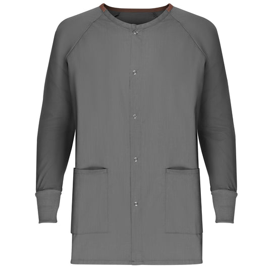 Unisex Warm Up Jacket, Metal Snap Closure, Long Set In Sleeve, Rib Cuffs, 2 Pockets