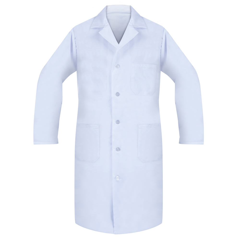 Lab Coat, 3 Pockets (1 Chest, 2 Lower) Open Cuff, Button Closure