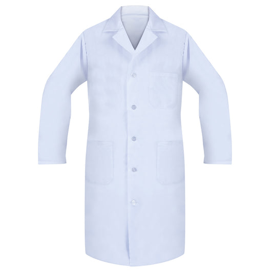 Lab Coat, 3 Pockets (1 Chest, 2 Lower) Open Cuff, Button Closure