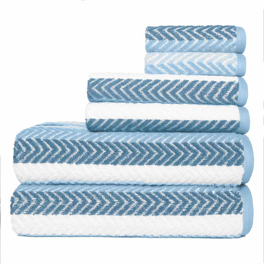 Bryce Stripe Towel Set, 6 Piece, Stripe Pattern