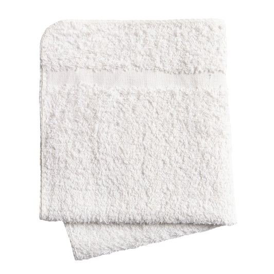 Premium Wash Cloth, 13x13 inch, Single Cam, 16 Single Pile, White