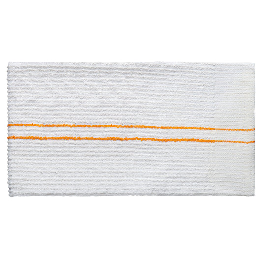 Bar Mop Towel, 16x19 inch, White with Gold Center Stripes