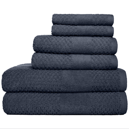 Honeycomb Towel Set, 6 Piece, Honeycomb Pattern