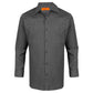 Workshirt, Long  Sleeve, 2 Hex Pockets with Button & Left Pencil Stall, 6 Button Closure with Top Gripper, Charcoal