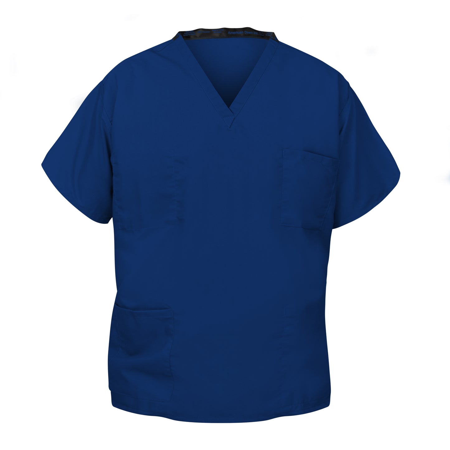 Unisex Reversible Scrub Top, 2 Reversible Pockets (1 Chest, 1 Lower)