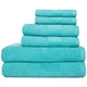 100% Combed Cotton / Turquoise / Bath Towels: (2) 30x54 inchHand Towels: (2) 16x28 inchWashcloth: (2) 13x13 inch