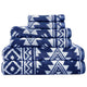 100% Combed Cotton / Navy Peony / Bath Towels: (2) 30x54 inchHand Towels: (2) 16x28 inchWashcloth: (2) 12x12 inch