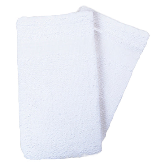 Hand Towel, 16x27 inch, Single Cam, Hemmed, White