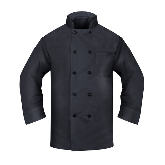 Chef Coat, 2 Pockets (1 Chest, 1 Thermo) Twill Weave, Open Cuff, Pearl Button