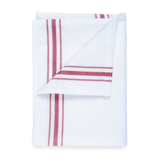 Bistro Napkin, 18x26 inch, 100% Cotton, White with Red Stripes