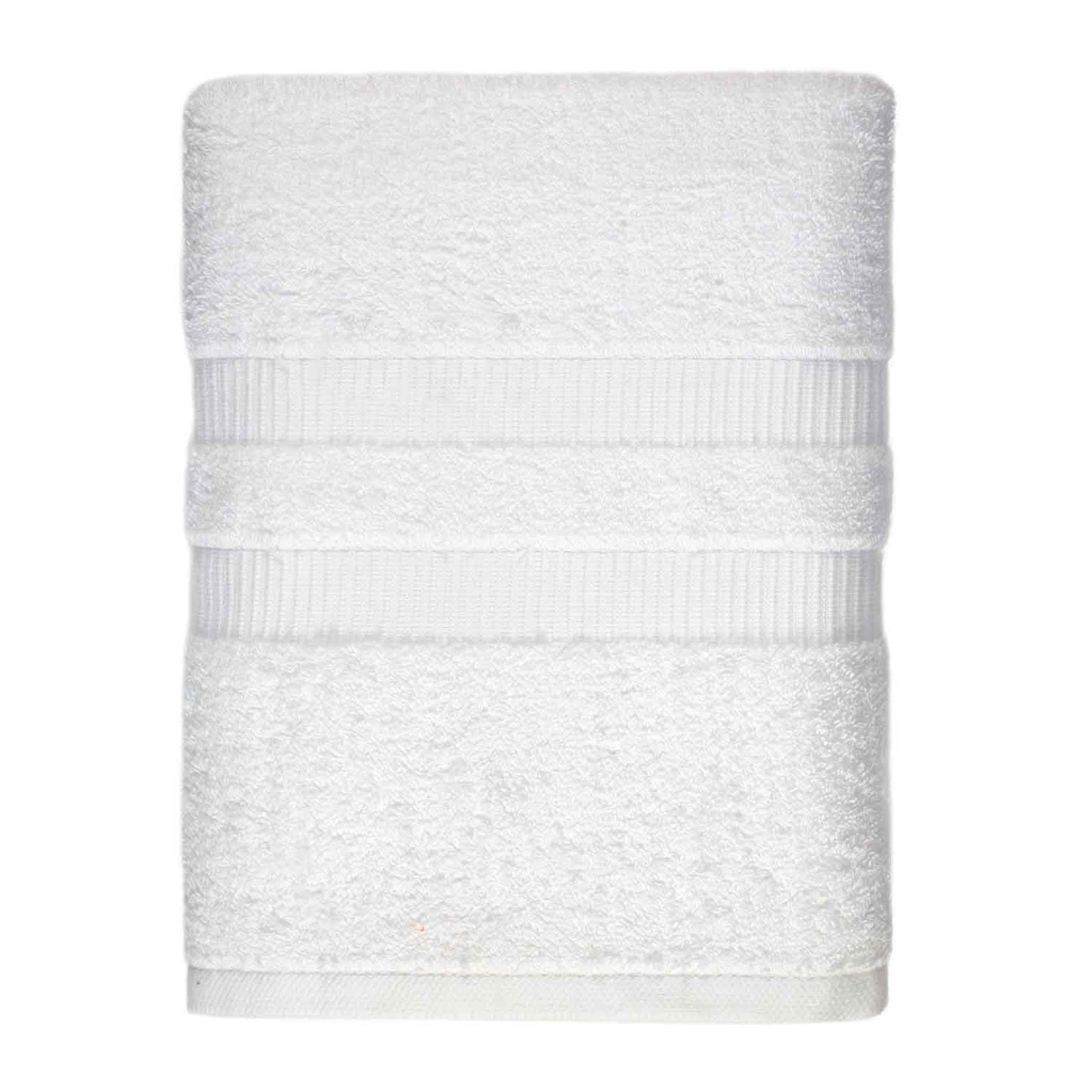 American Dawn | 30X60 Inch White Bath Sheet With Double Horizontal Dobby