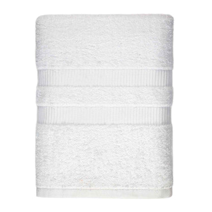American Dawn | 30X60 Inch White Bath Sheet With Double Horizontal Dobby