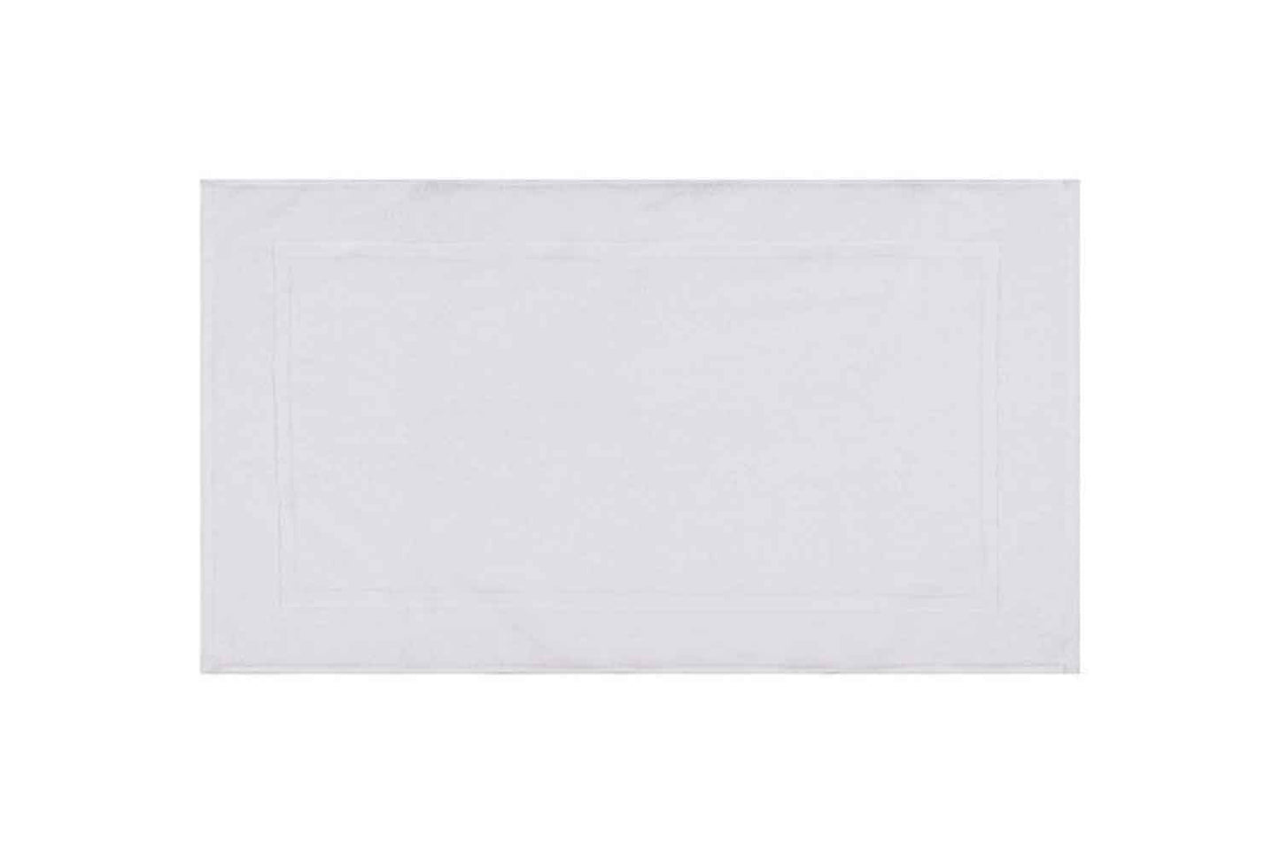 22x34 inch Marbella White Hotel Towel | Tub Mat with Vertical Bar Accent Dobby - American Dawn
