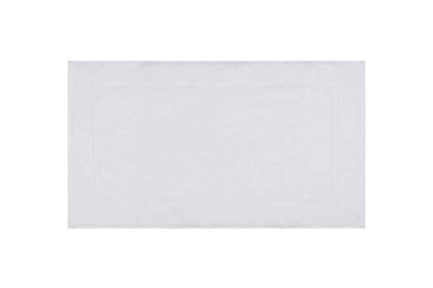 22x34 inch Marbella White Hotel Towel | Tub Mat with Vertical Bar Accent Dobby - American Dawn