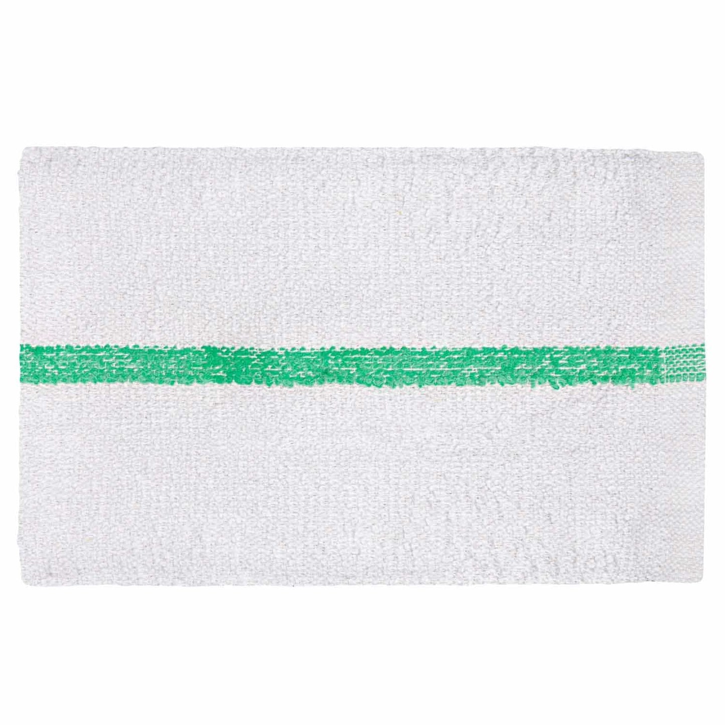 American Dawn | 15X18 Inch White With Green Center Stripe Bar Mop Towel