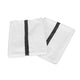 80% Polyester/20% Nylon / White And Black Center Stripe / 14x18 inch