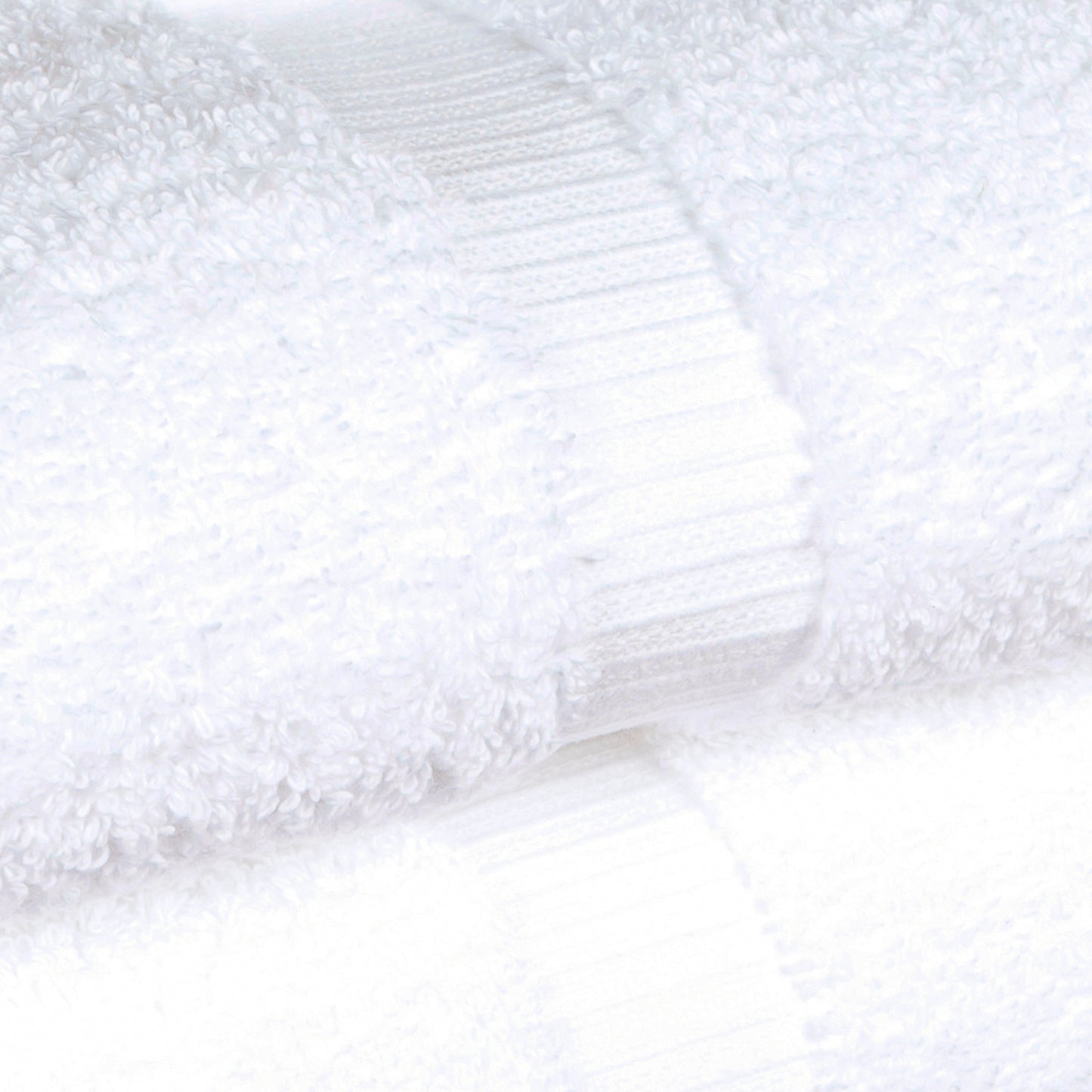 Serenade Hotel Towel Collection, Single Horizontal Ribs Dobby, White