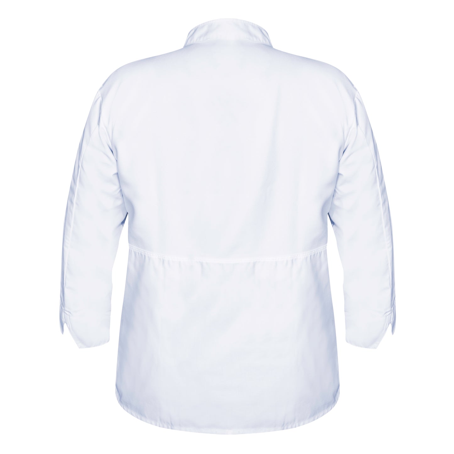 Mesh Back Chef Coat, 2 Pockets (1 Chest, 1 Thermo) Twill, Open Cuff, Pearl Button