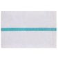 Herringbone Kitchen Towel, 15x28 inch, White with Green Center Stripe
