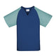 100% Polyester / Navy Blue with Misty Green Sleeve / 3X-Large