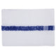 100% Cotton / White with Blue Center Stripe / 20x40 inch